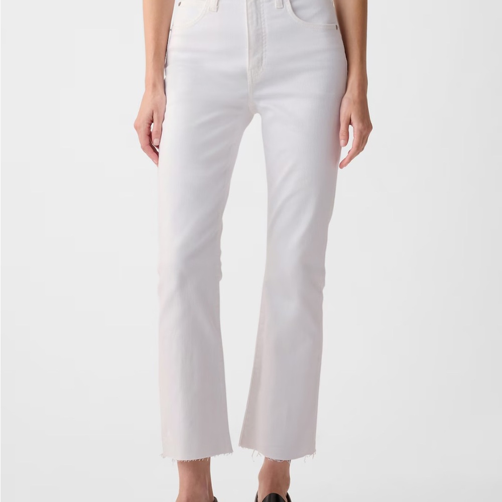 GAP White Straight Leg Jeans